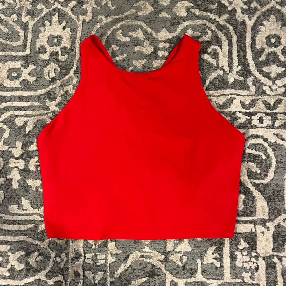 Red Athleta conscious Crop Top